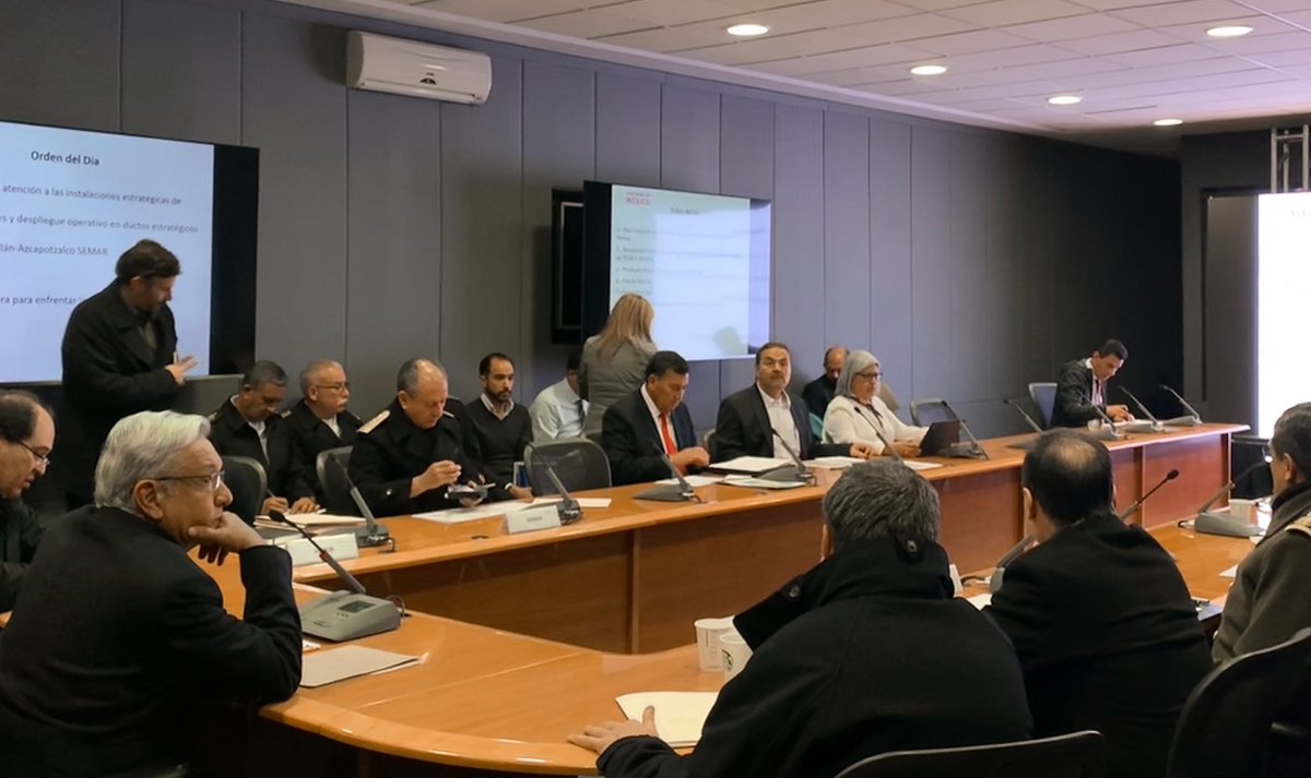 El Presidente en reunión con el Gabinete de Seguridad (@lopezobrador_)
