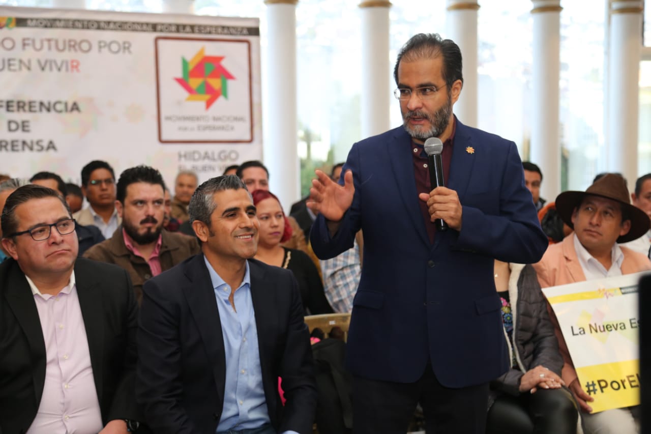 René Bejarano, dirigente nacional del Movimiento Nacional por la Esperanza. (Jorge Sánchez)