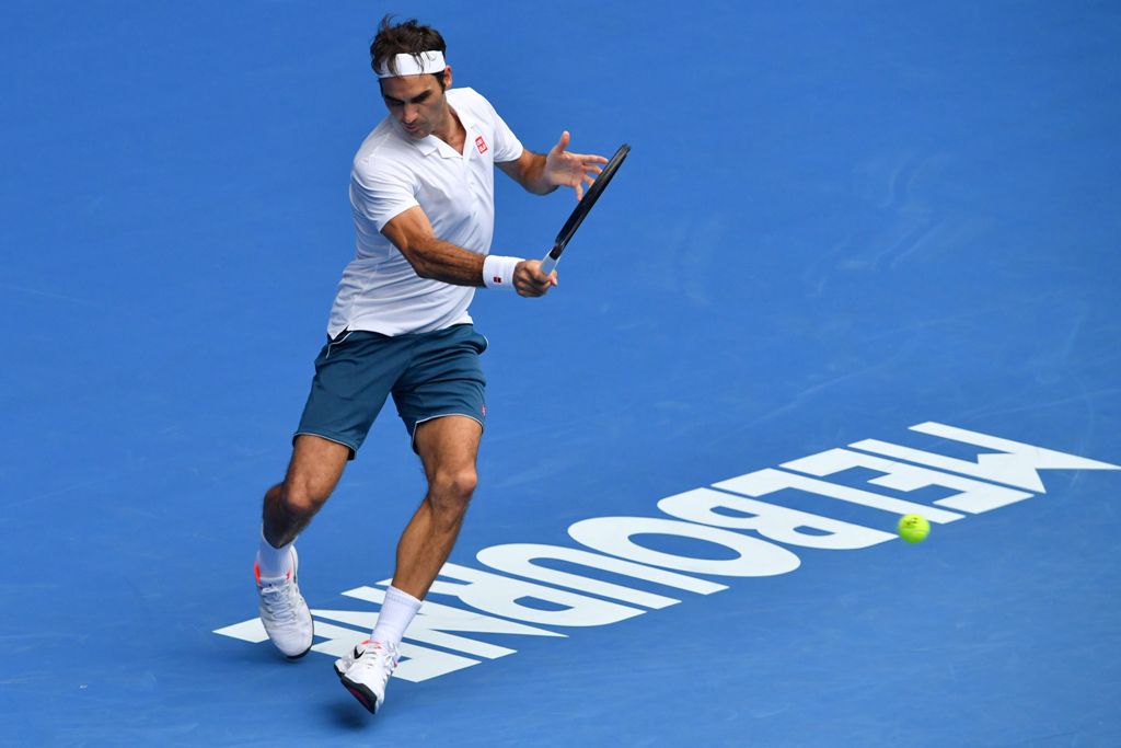Roger Federer en el abierto de Australia (AFP)