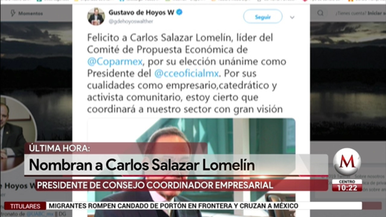 Eligen a Carlos Salazar Lomelín como nuevo presidente del CCE Grupo