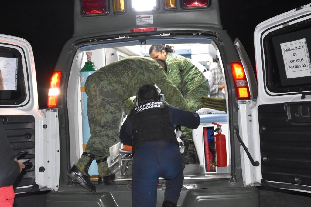 Hospital Central Militar recibe 2 heridos por explosión en Hidalgo.