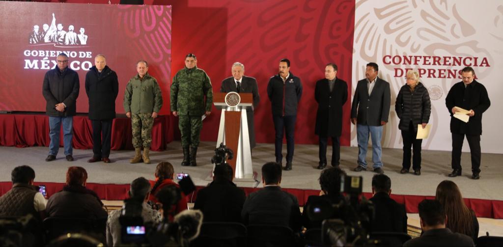 El presidente Andrés Manuel López Obrador encabezó una conferencia de prensa sobre la explosión en Hidalgo.