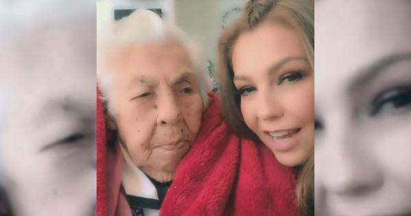 Thalía felicita a su abuela por su cumpleaños 101. (Instagram)
