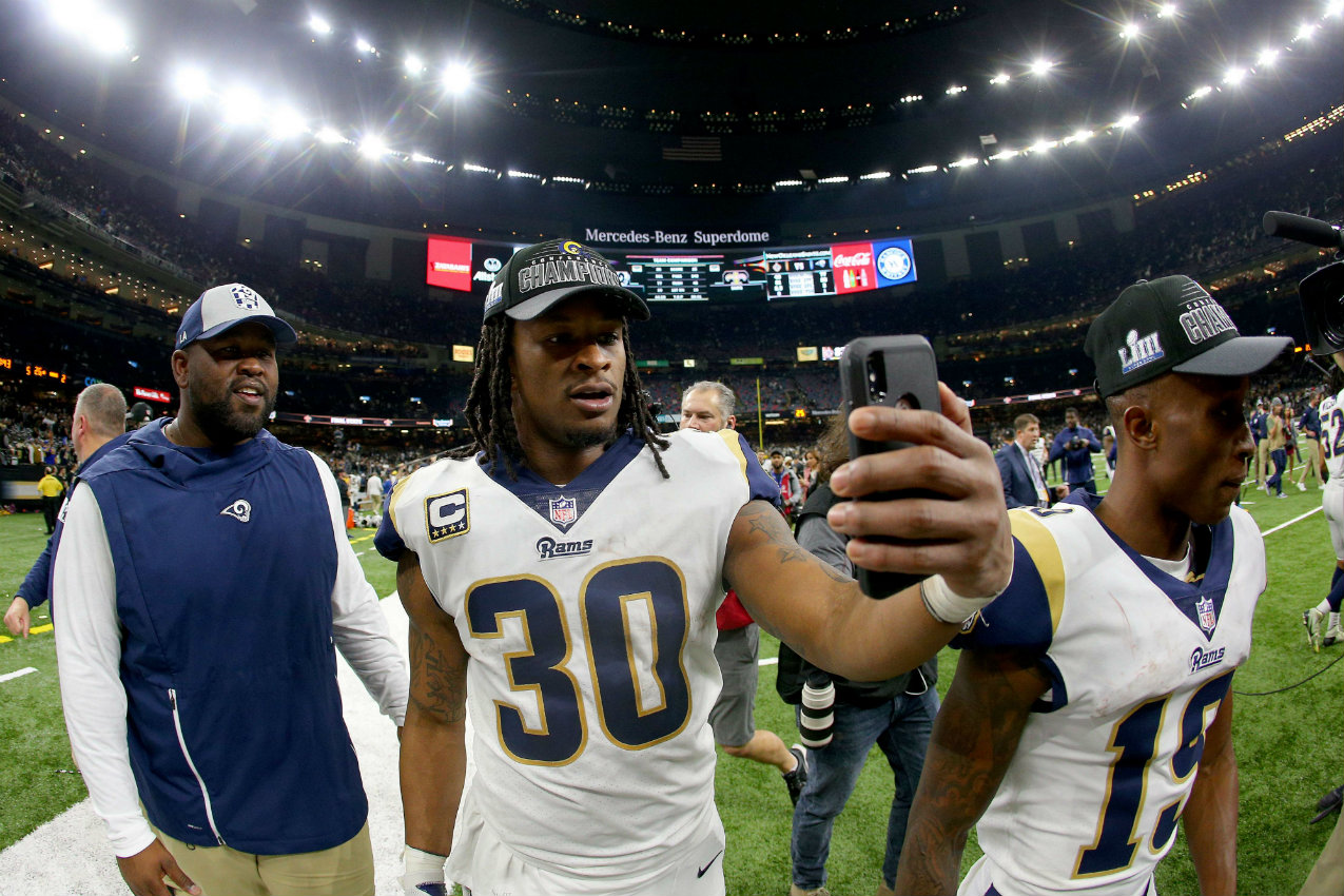 Todd Gurley, corredor de los Rams (AFP)