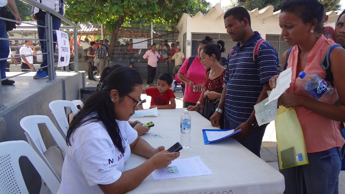 Registro de migrantes en Chipas que solicitan la tarjeta de Visitante por Razones Humanitarias (@INAMI_mx)