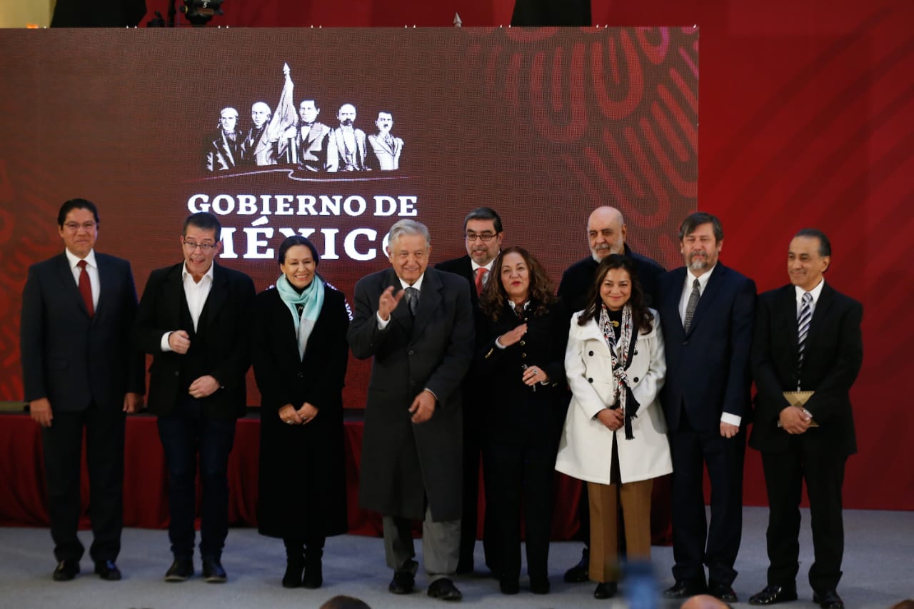 AMLO anunció la creación del Sistema Público de Radio y Televisión y presentó sus nombramientos/Araceli López.