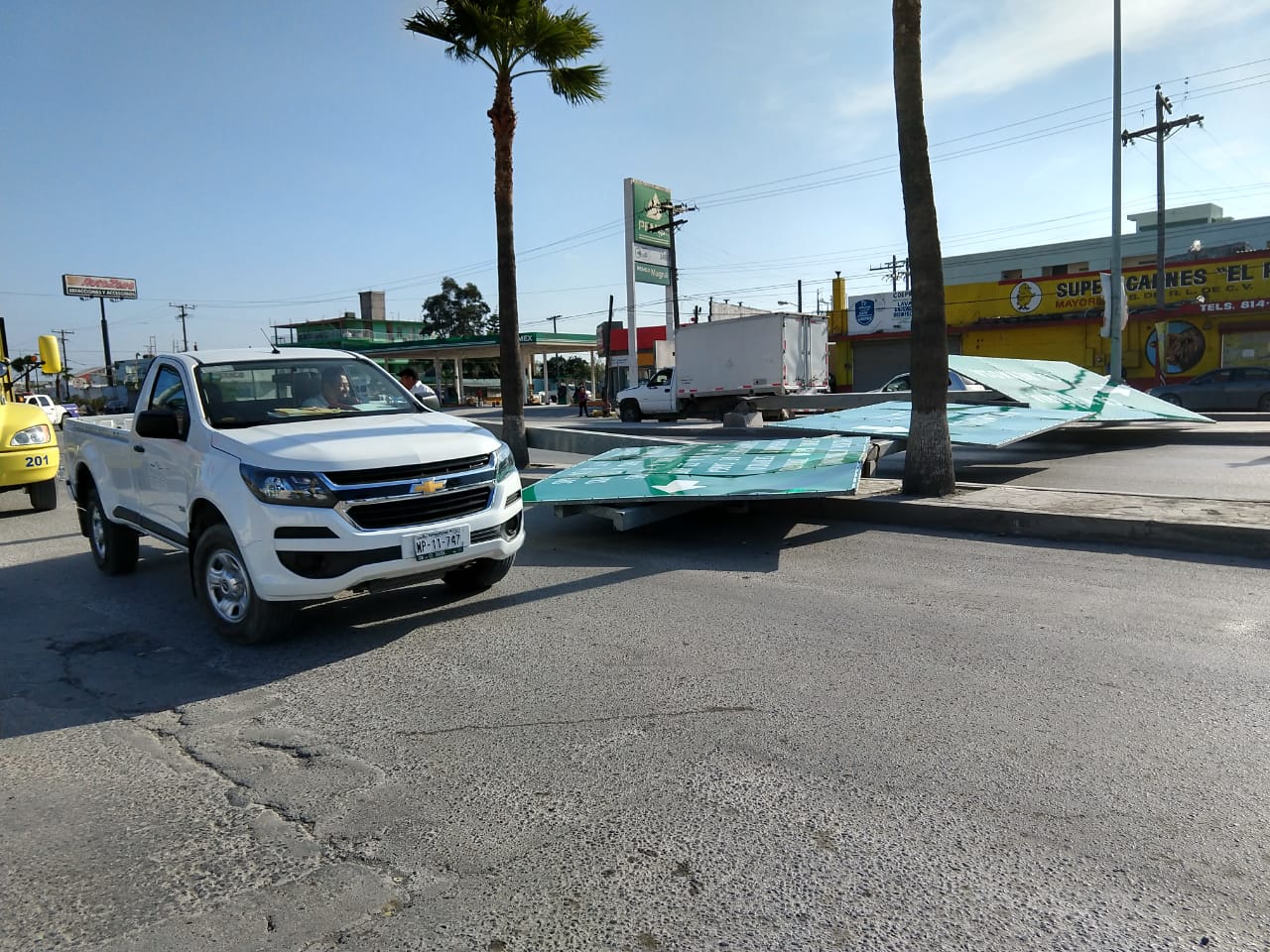 Frente frío 30 en Matamoros dejó varios árboles caídos, y a colonias sin energía eléctrica.