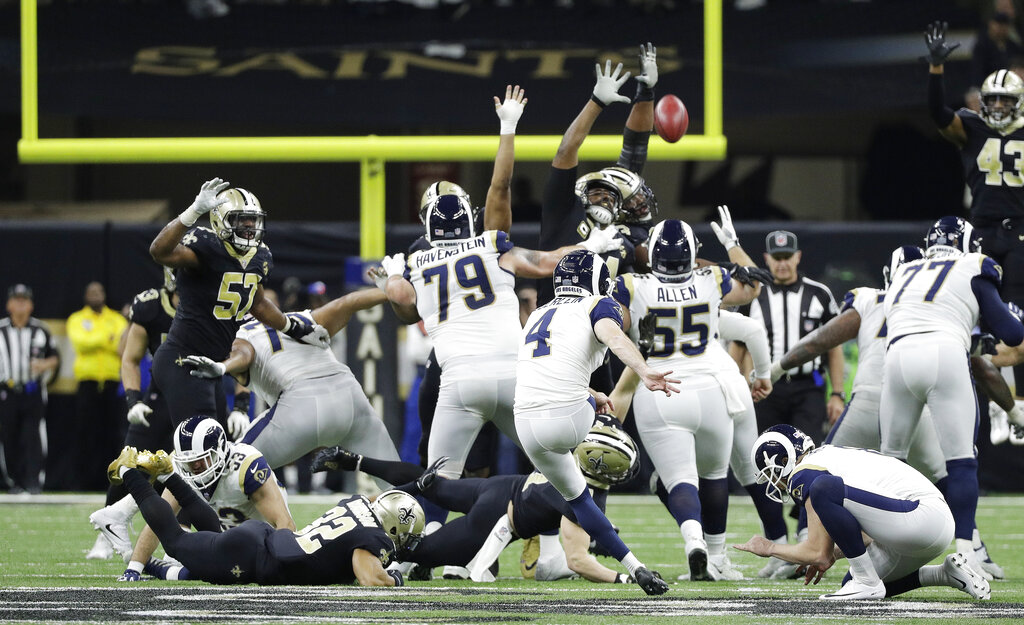 Greg Zuerlein está en el reporte de lesionados de los Rams (AP)