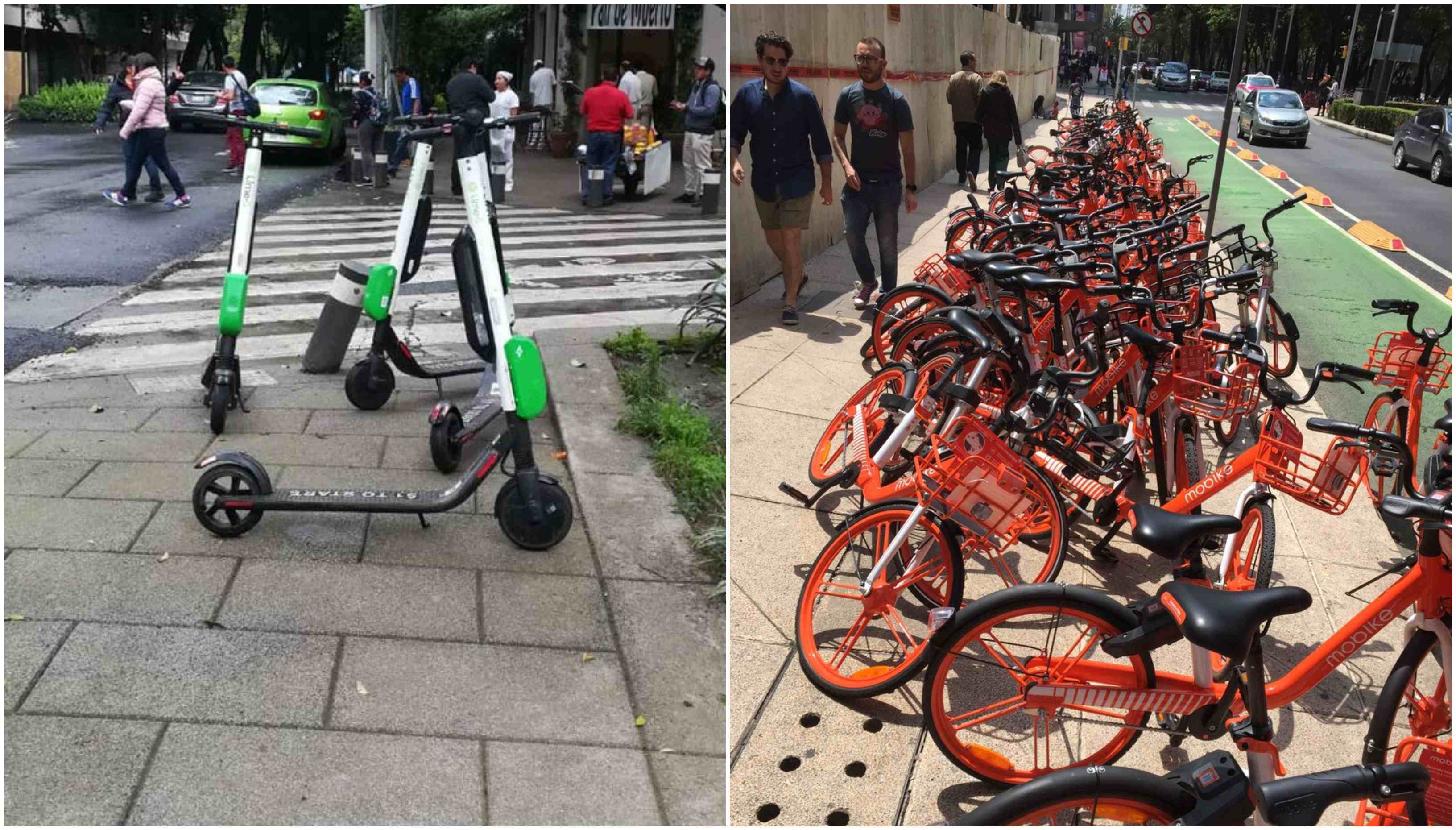Vecinos no están de acuerdo con el permiso otorgado a scooters y bicicletas sin anclaje. (Tomadas de @ARHipodromo)