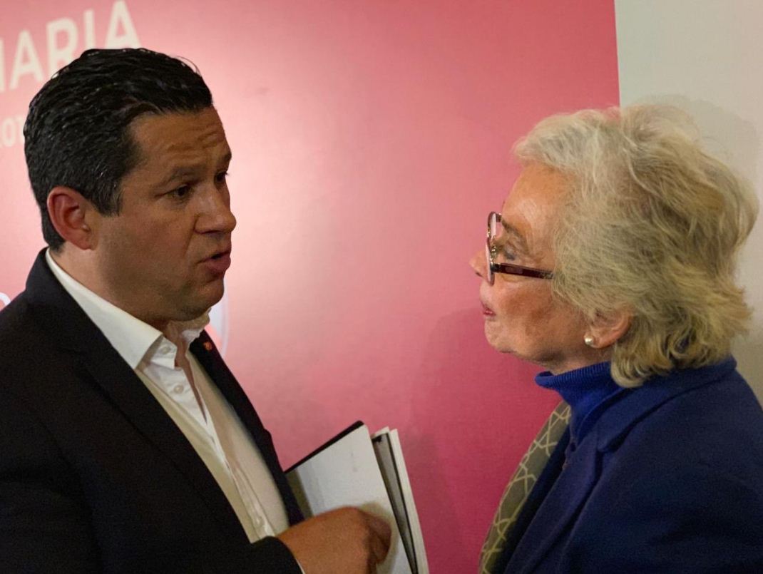 Gobernador del estado en reunión con Secretaria de Gobierno (Foto Redes)