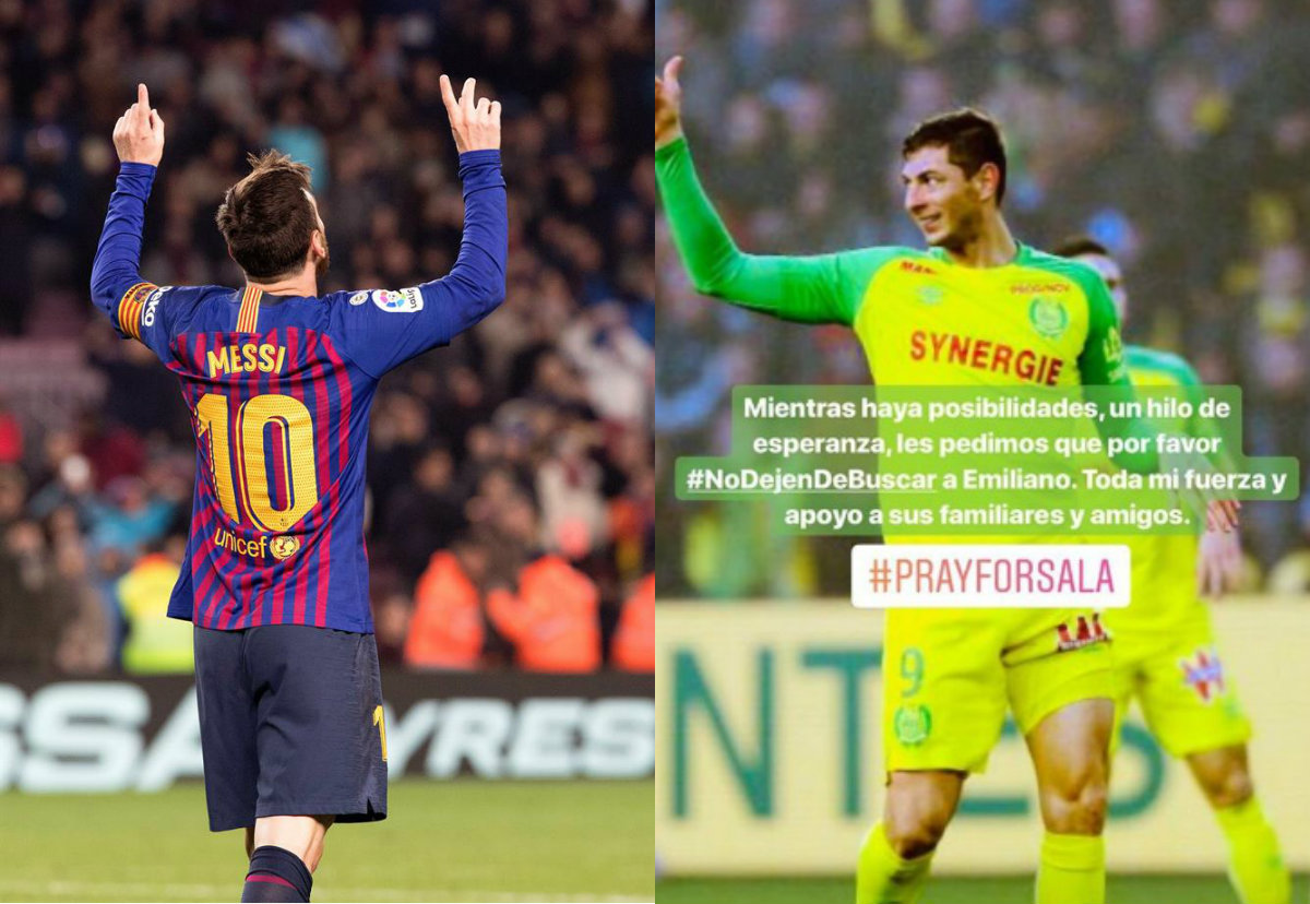 Lionel Messi pide que no dejen de buscar a Emiliano Sala (EFE / Instagram @leomessi)