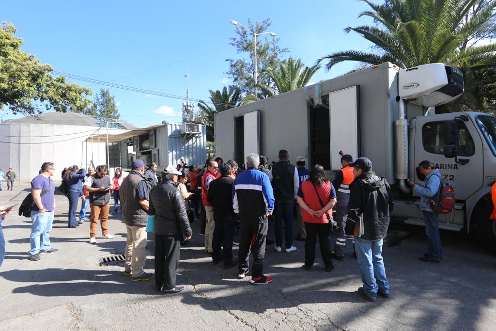 Elementos de la Marina, paramédicos y personal del gobierno capitalino recibirán a los migrantes. (Jorge Carballo)