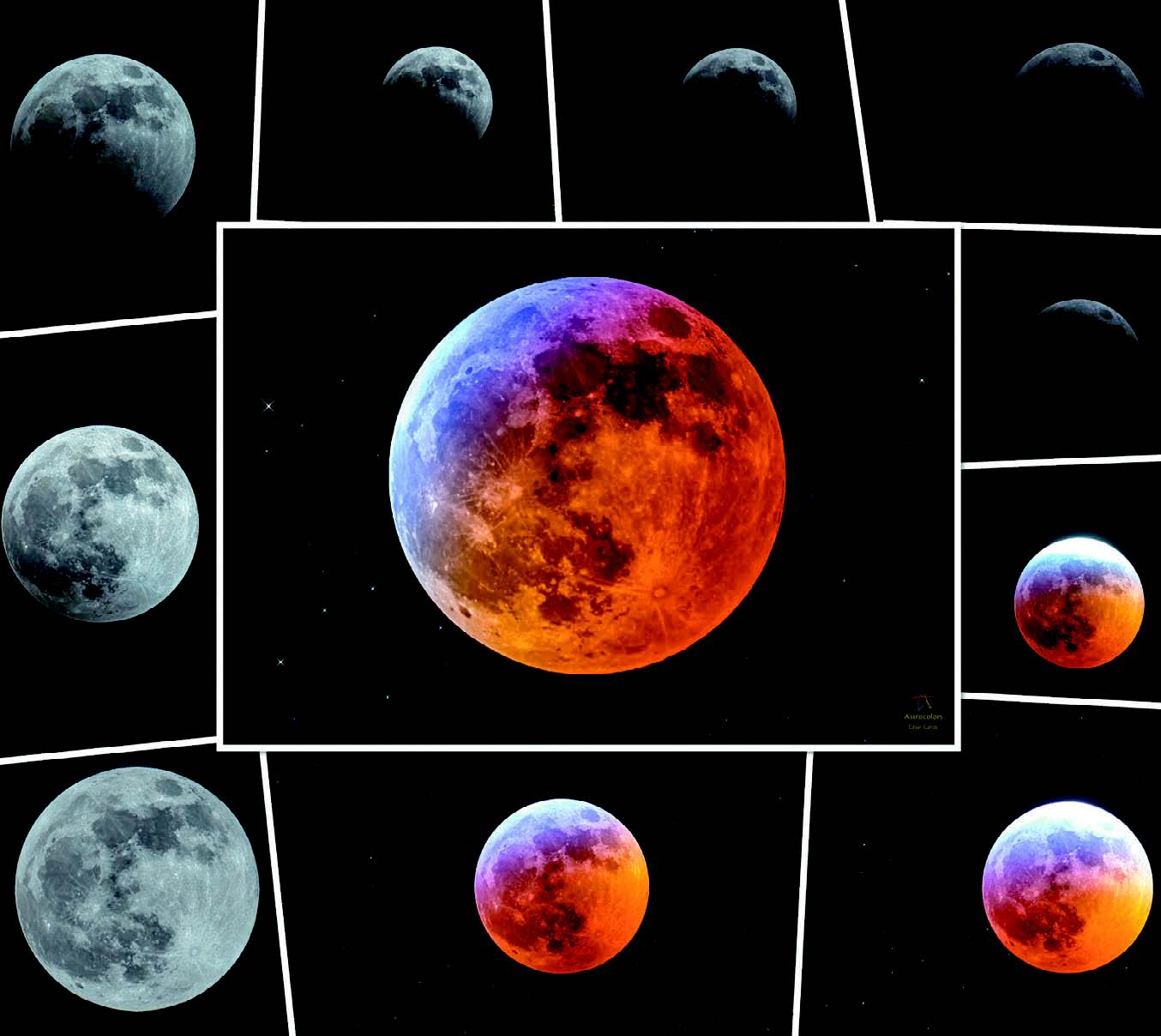 Para fotografiar toda la superficie el largo focal del telescopio o lente que se usará, debe encuadrarlo en forma integral.