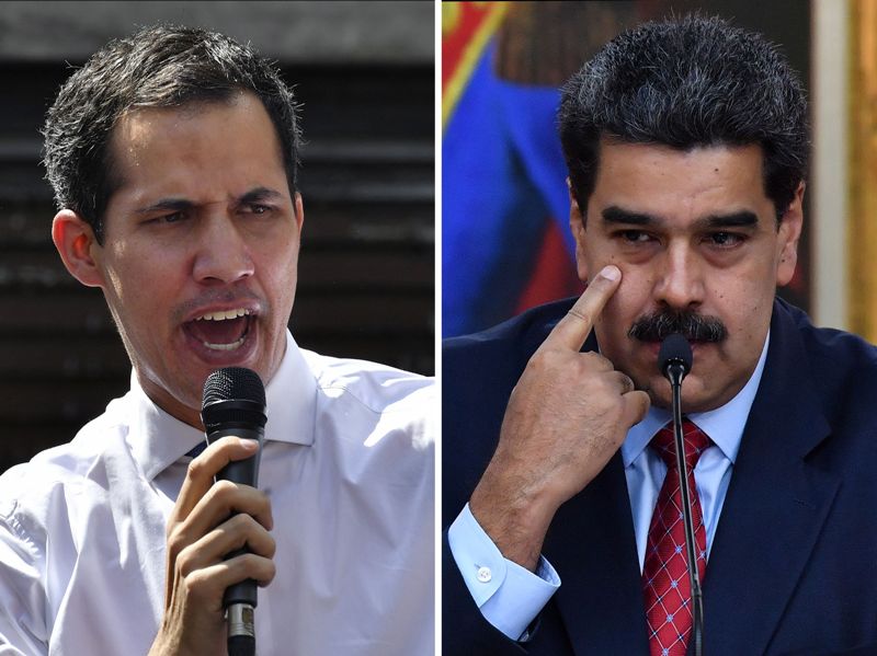 Juan Guaidó y Nicolás Maduro mantienen  un fuerte lucha política en el país. (AFP)