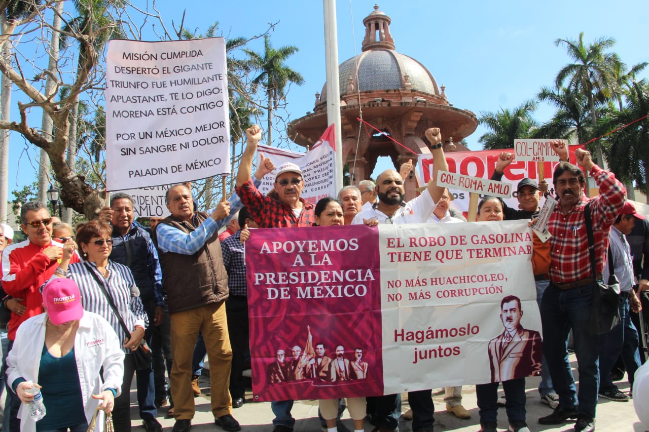 La Plaza de Armas de Tampico se hizo sede de este apoyo al Presidente Andrés Manuel López Obrador (José Luis Tapia)