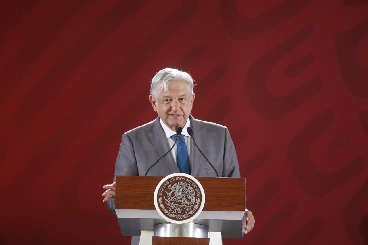 El presidente Andrés Manuel López Obrador en conferencia en Palacio Nacional (Araceli López)