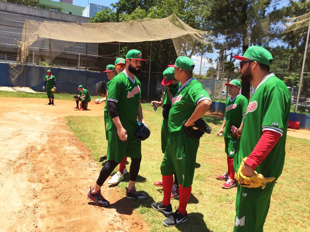 Selección mexicana de beisbol en entrenamiento (Twitter @LigaMexBeis)