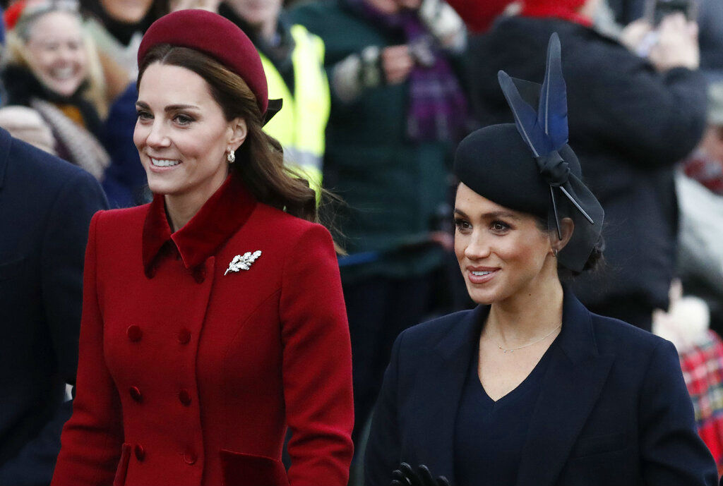 Kate Middleton y Meghan Markle. (AP)