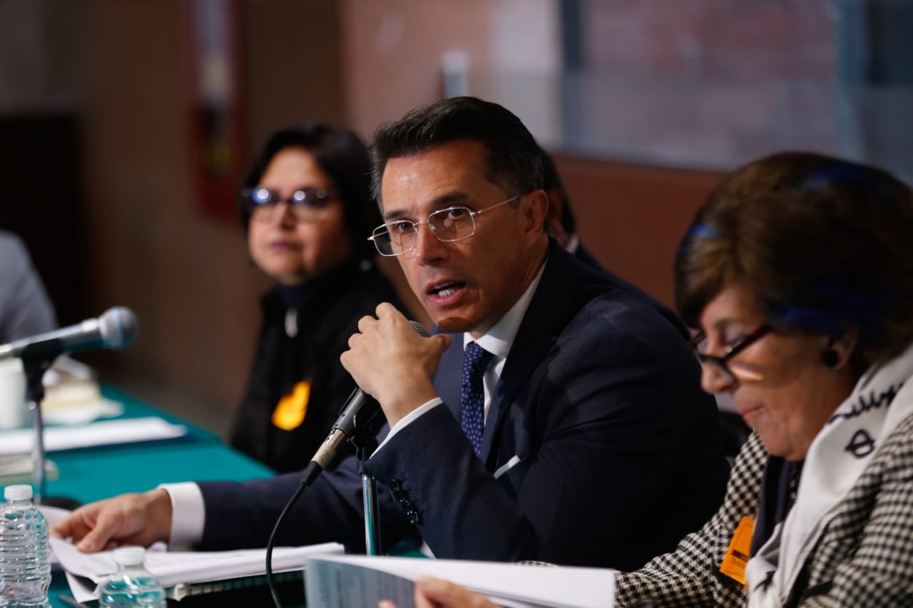 Sergio Mayer durante la mesa de trabajo del Patrimonio Cultural en la Cámara de Diputados. (Foto: Araceli López)