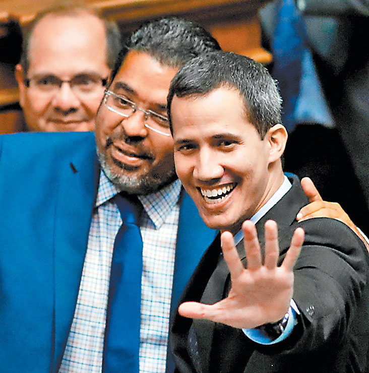 Juan Guaidó estuvo ayer en el Congreso. (Reuters)