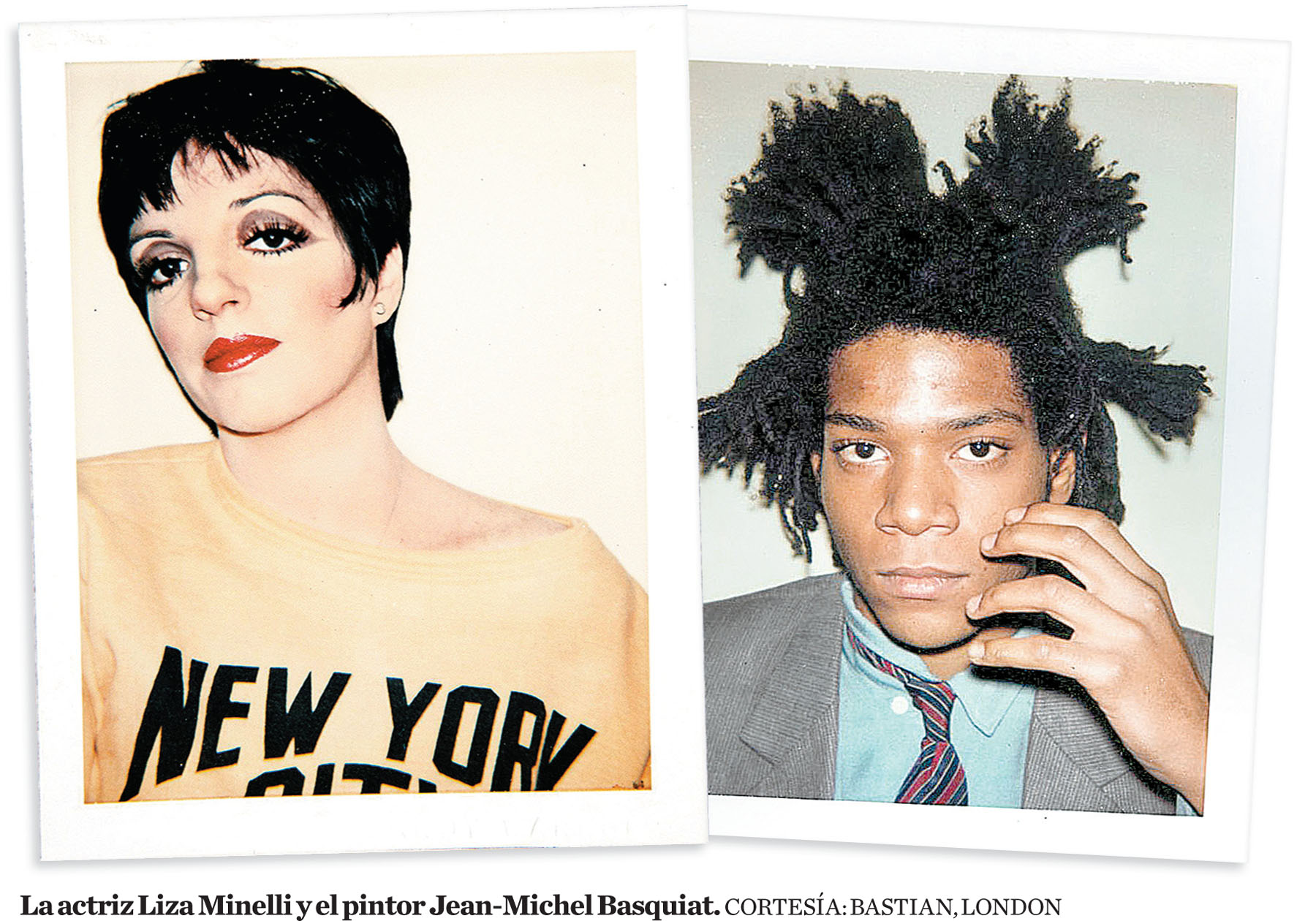 La actriz Liza Minelli y el pintor Jean-Michel Basquiat. (Cortesía: Bastian, London)