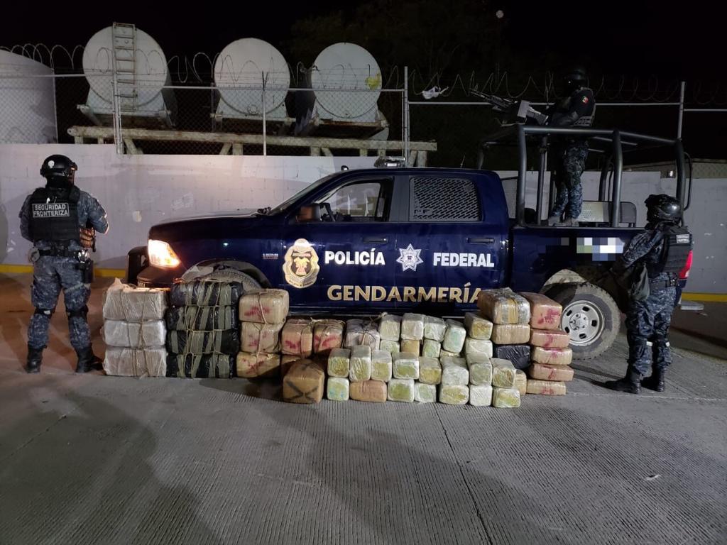 Decomiso de droga en Reynosa por parte de la Policía Federal.