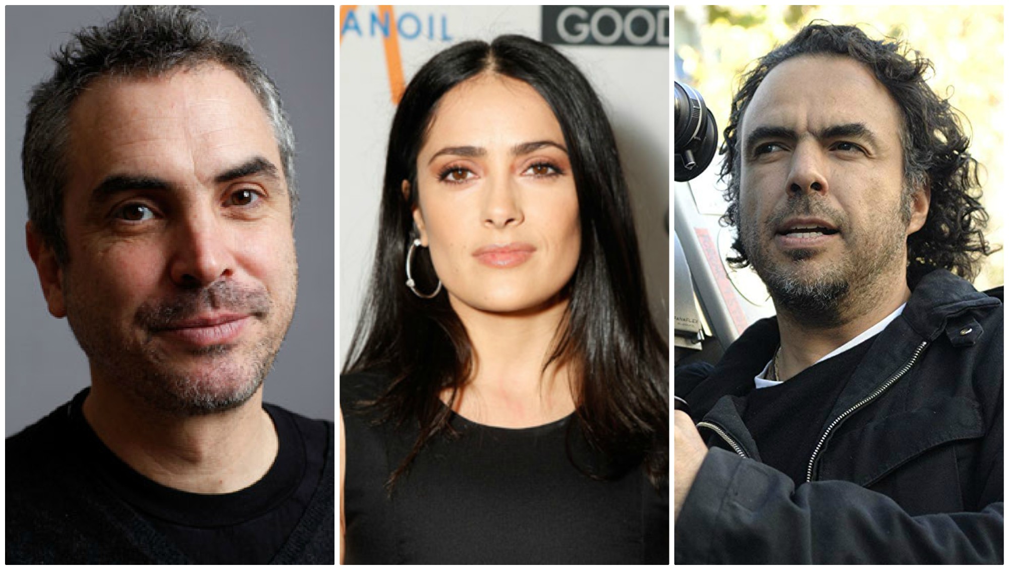 Alfonso Cuarón, Salma Hayek y Alejandro González Iñarritu (Foto: Especial)