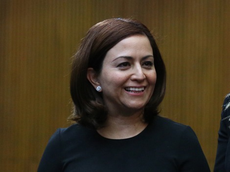 La diputada de MC, Mariela Saldívar se manifestó en contra del nepotismo. Foto: Jorge López