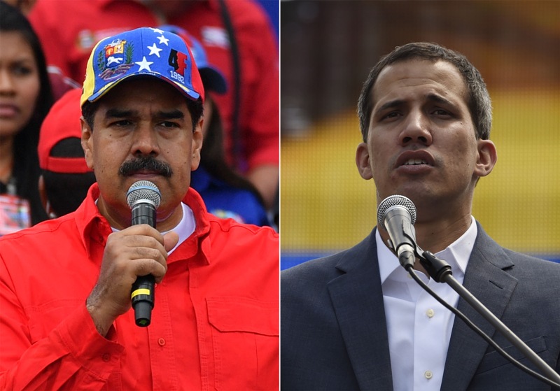 Guaidó y Maduro mantienen una férrea batalla política en Venezuela.