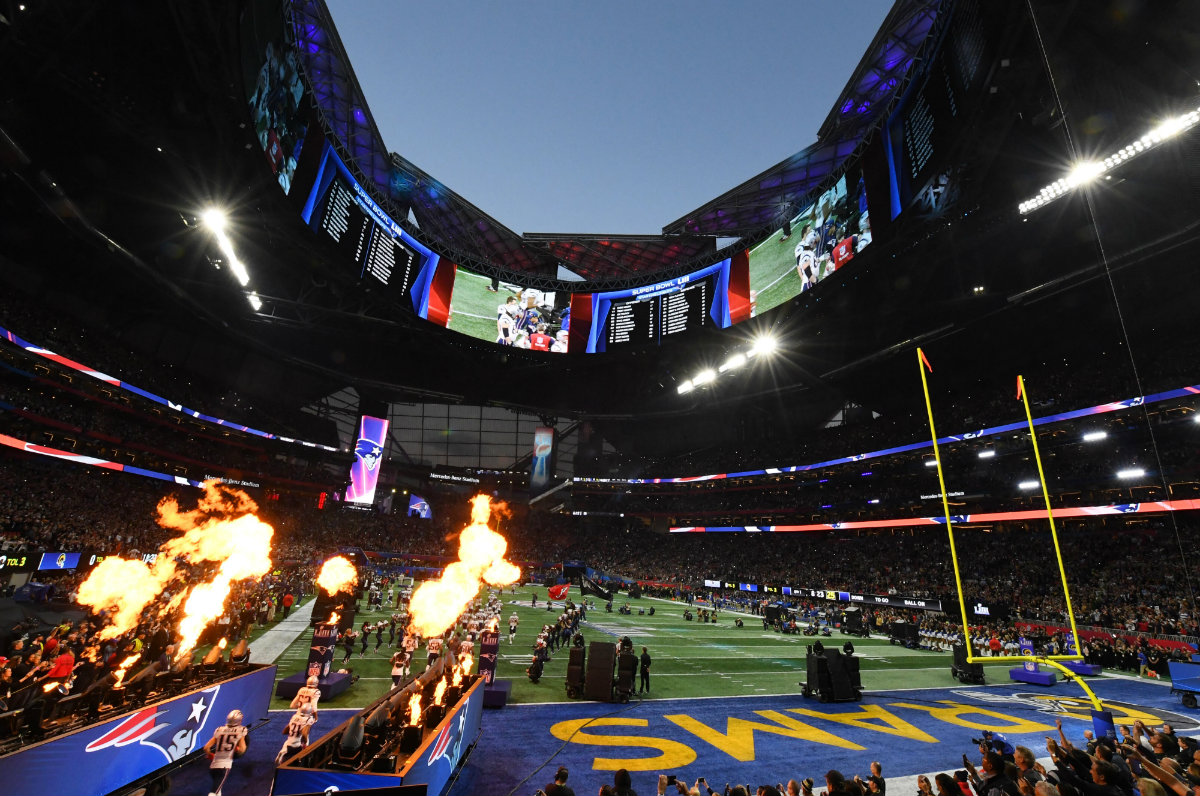 Así luce el Mercedes-Benz Stadium en el Super Bowl LIII (Reuters)