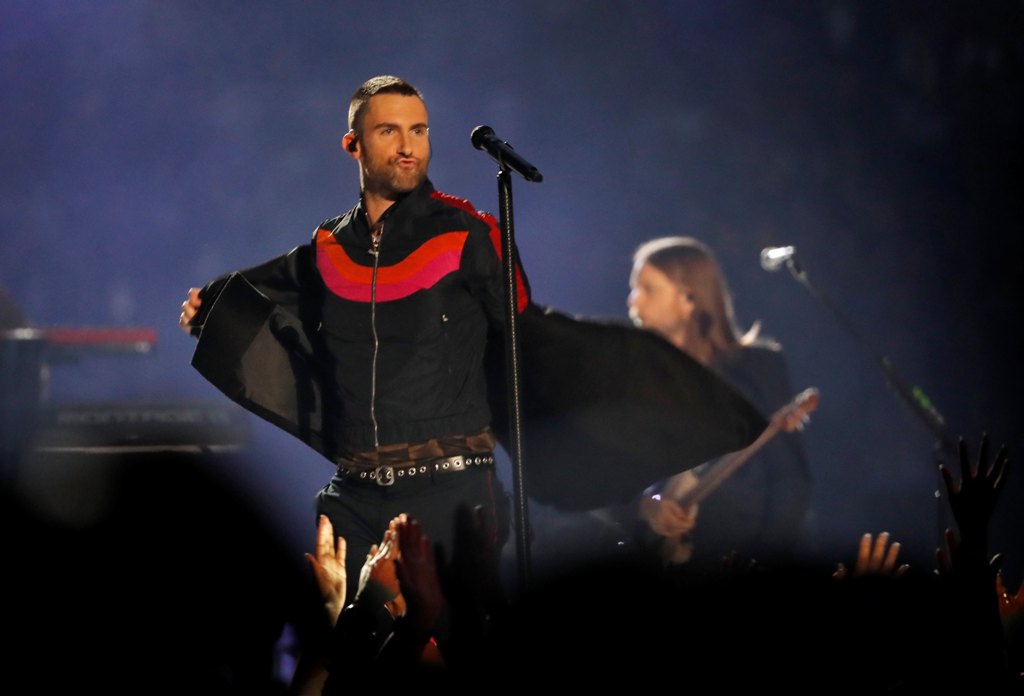 Maroon 5 en el show de medio tiempo del Super Bowl (Foto: Reuters)