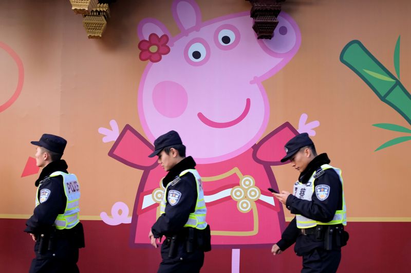 Peppa son dibujos son muy populares entre los niños chinos.