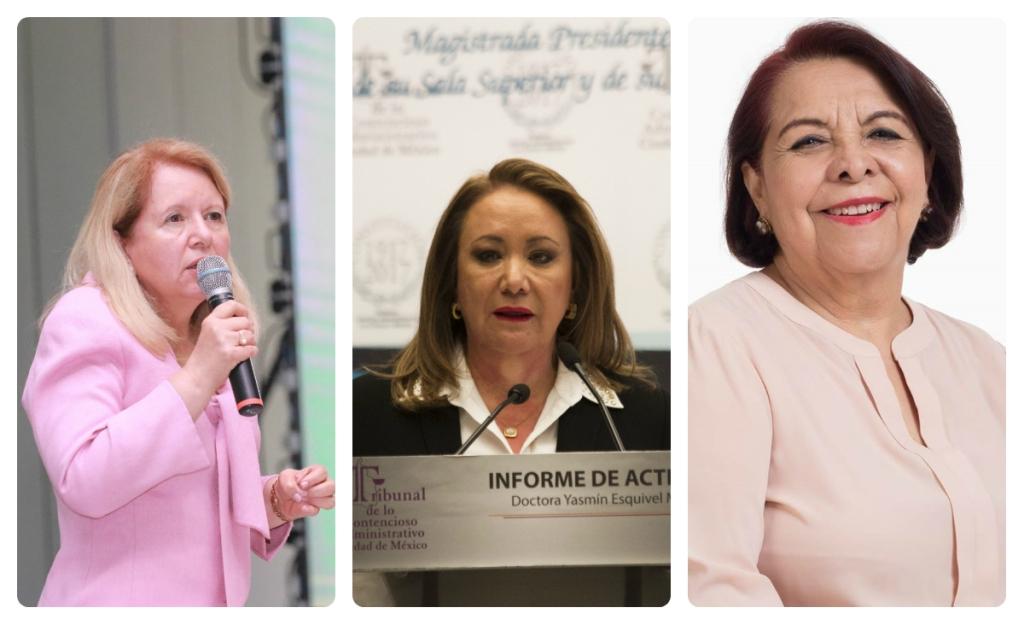 Loretta Ortiz Ahlf, Yasmín Esquivel y Celia Maya García (Especial)