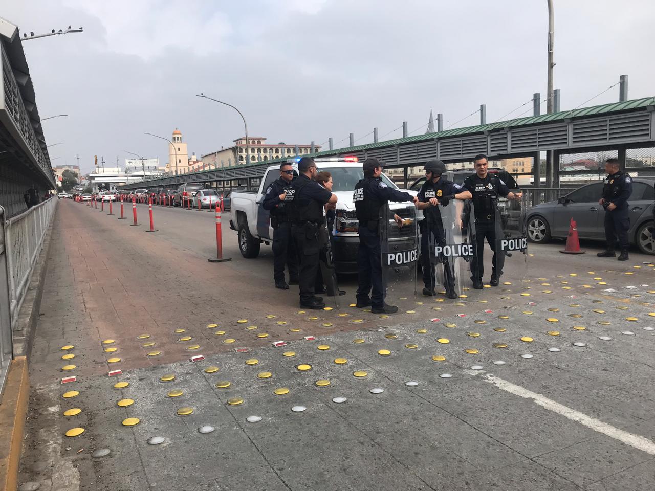 Oficiales realizaron ejercicios en puente internacional.