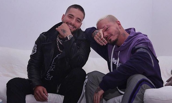J Balvin y Maluma compartieron algunas bromas que se hicieron en la reunión (Instagram)