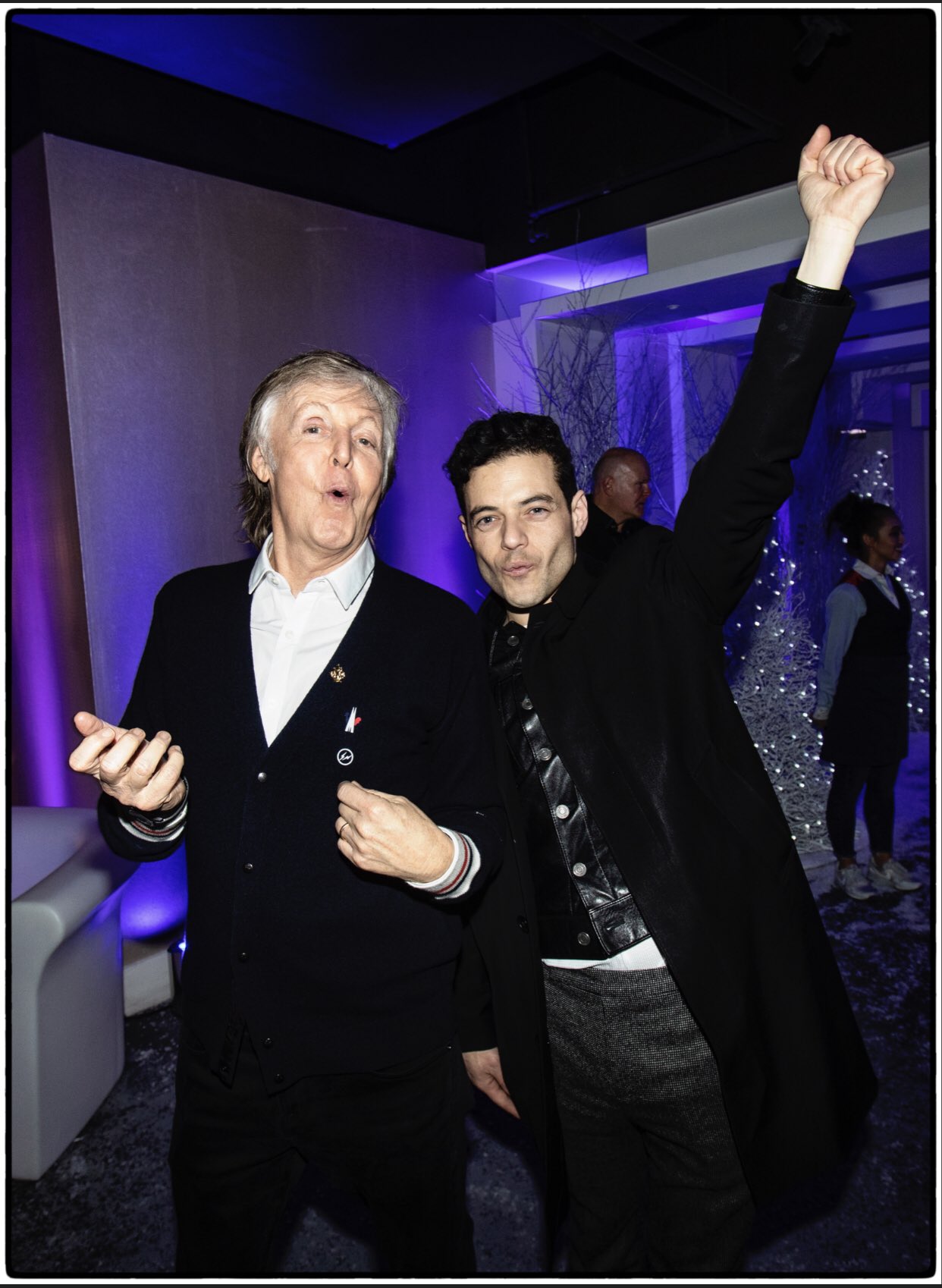 Rami Malek y Paul McCartney (Twitter).