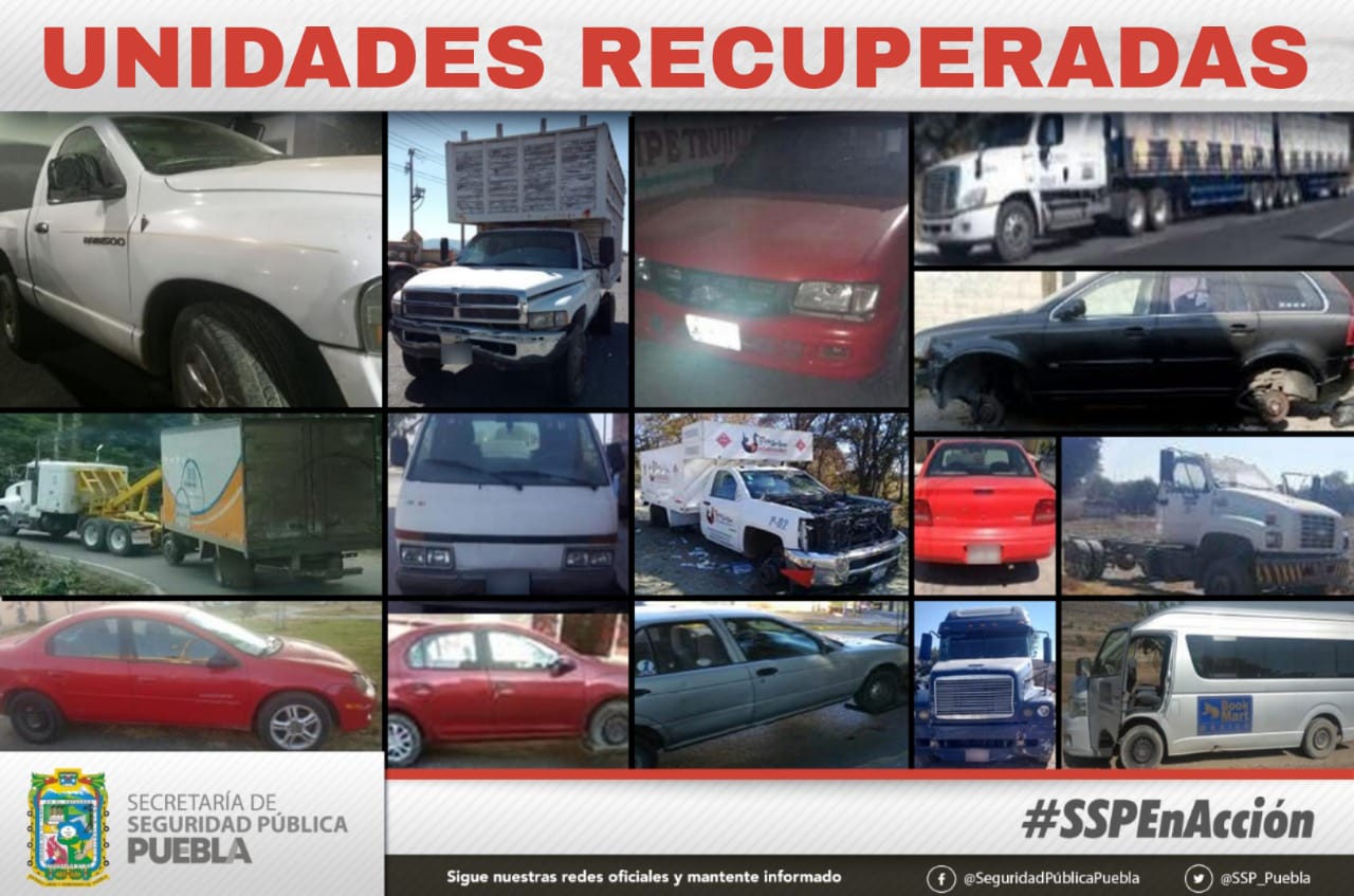Cabe señalar, que las unidades recuperadas fueron aseguradas y puestas a disposición de la autoridad correspondiente (Especial)
