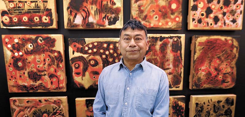 Los cuadros que representan la virulencia de la conquista española todavía pueden verse hoy en la feria de arte en el Centro Citibanamex. Javier  Ríos