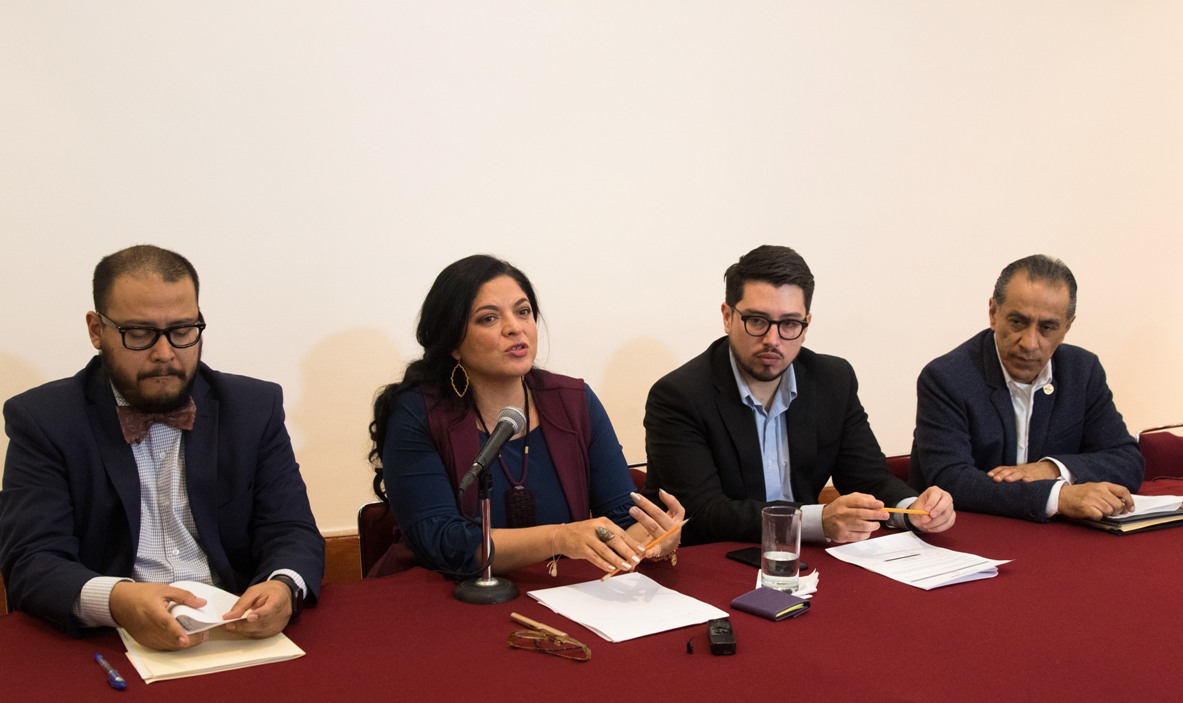 Alejandra Frausto, secretaria de Cultura, en conferencia de prensa (Cuartoscuro).