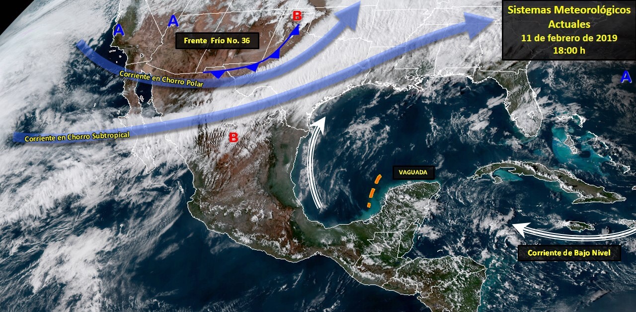 Avance del frente frío 36.