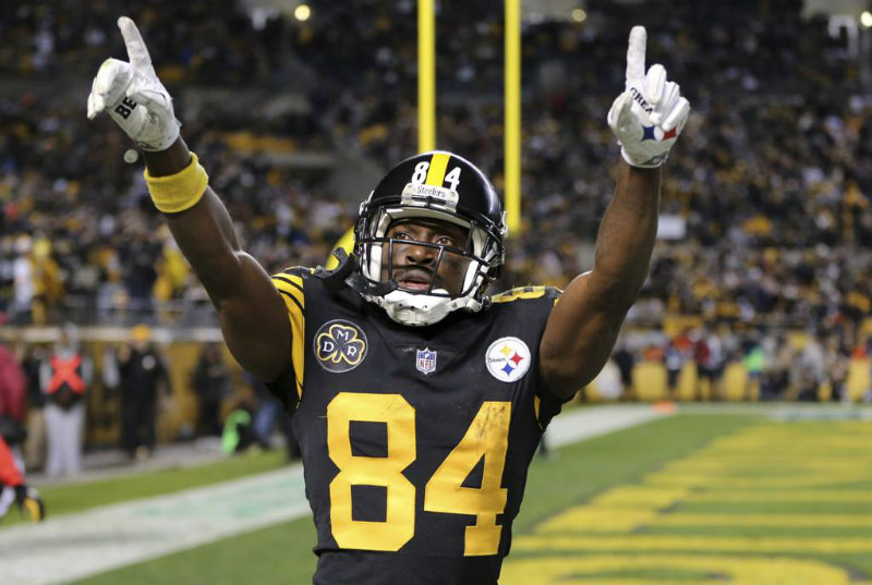 Antonio Brown en el 2017 con los Steelers (AP)