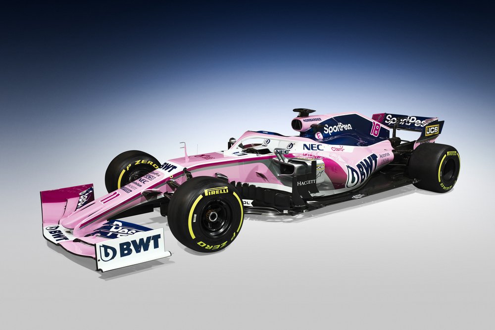 El nuevo coche de Sergio Pérez en Racing Point (Twitter: @RacingPointF1)