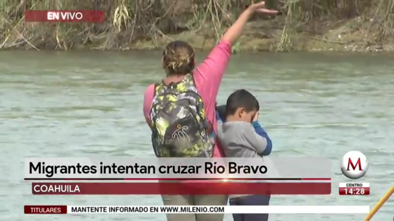 Migrantes intentan cruzar Río Bravo Grupo Milenio