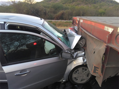El accidente se registró en el kilómetro 197 de la carretera Nacional. (Brígido Aguilar)