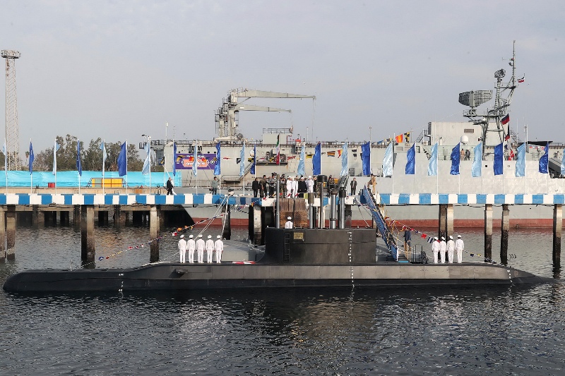 El submarino de tipo Fateh "Conquistador" pesa 600 toneladas.