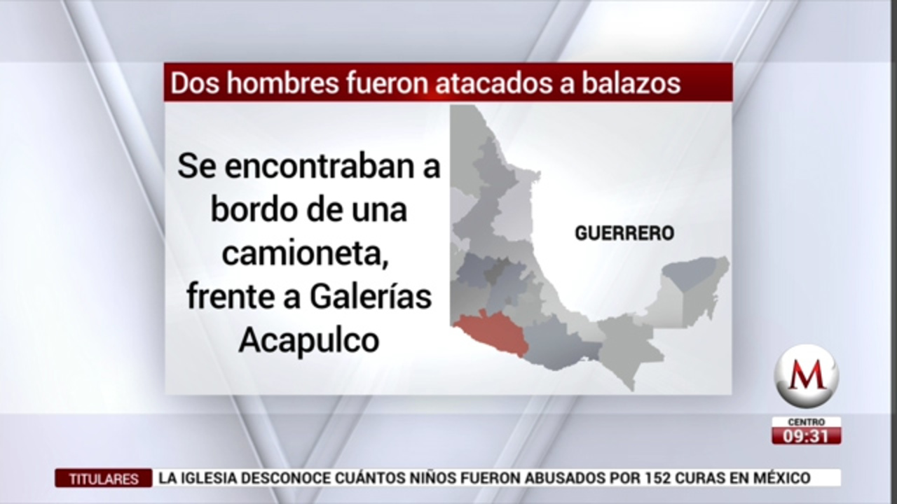 Dos hombres fueron atacados a balazos en Guerrero - Grupo Milenio