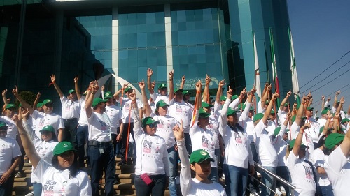 Esta mañana en la comisión se llevó a cabo un evento contra la violencia de género. (Claudia Hidalgo)