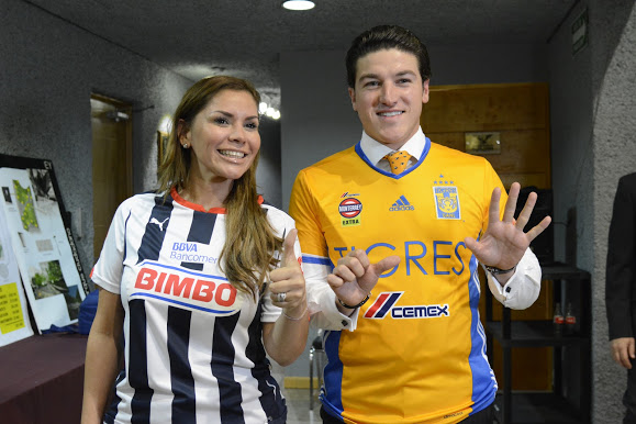 Karina Barrón, diputada Local; Samuel García, senador por Nuevo León. Foto: Archivo