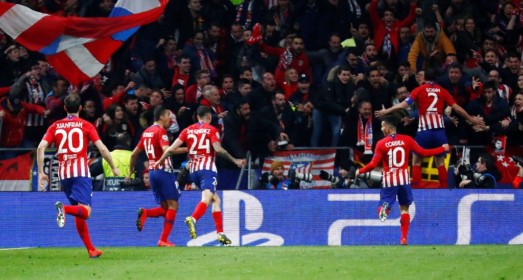 Atlético de Madrid se llevó la ventaja en la ida de los Octavos de la Champions (Reuters)