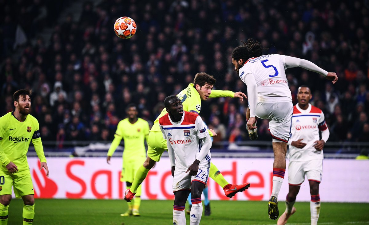 Lyon contra el Barcelona en la Champions (Twitter UEFA Champions League)
